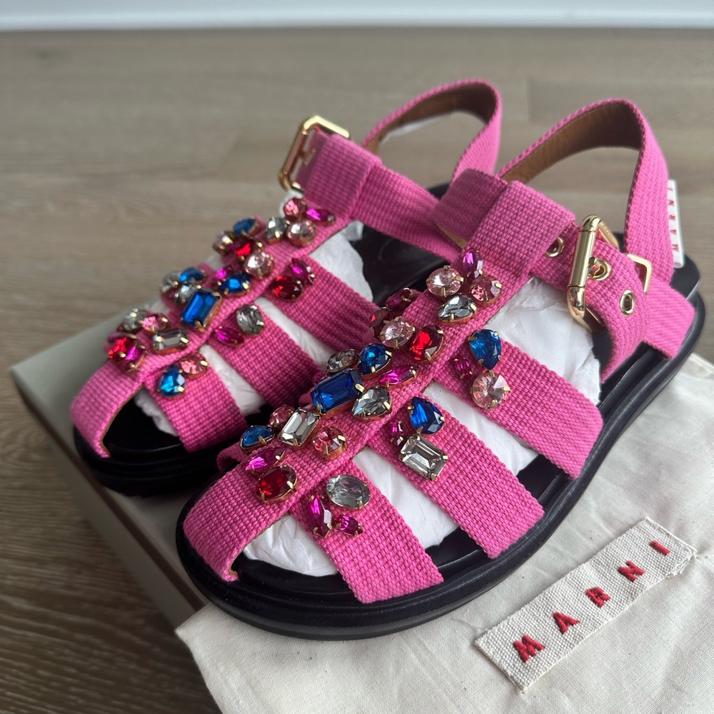 Marni Pink fisherman Sandals